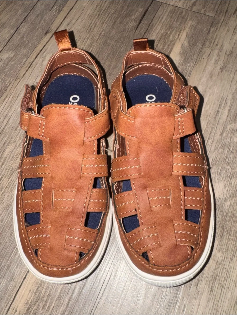 OshKosh B'gosh Tan/Brown Kids Closed-Toe Fisherman Sandals